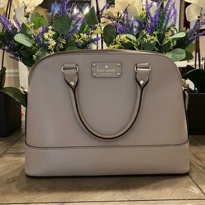 Kate Spade Light Gray Dome Satchel Medium Size